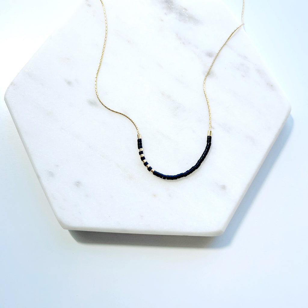 Minimalist Beaded Necklace-Necklace-Betina Roza