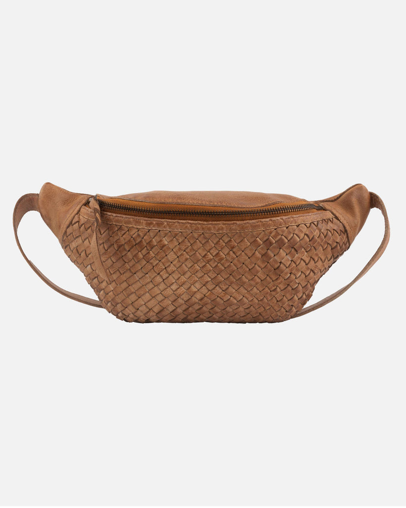 Hanna | Woven Leather Belt Bag-Betina Roza
