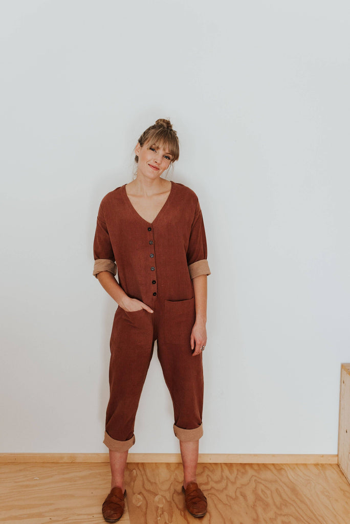 Terracotta Jumpsuit (XS-XL)-Betina Roza