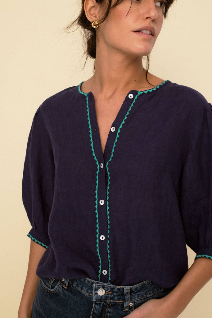 Mily Blouse blue-Betina Roza