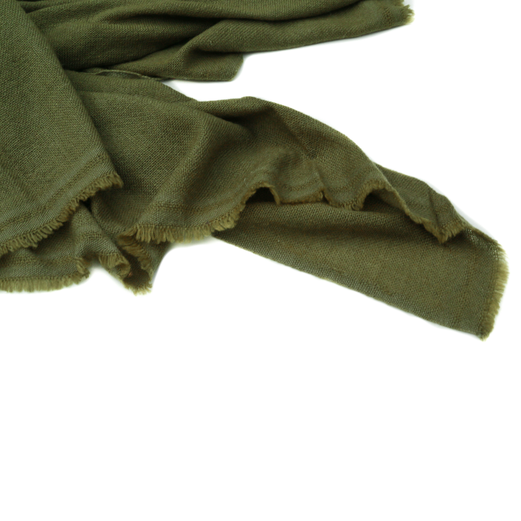Fern Olive Green 100% Cashmere Scarf-Betina Roza