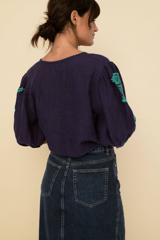 Mily Blouse blue-Betina Roza