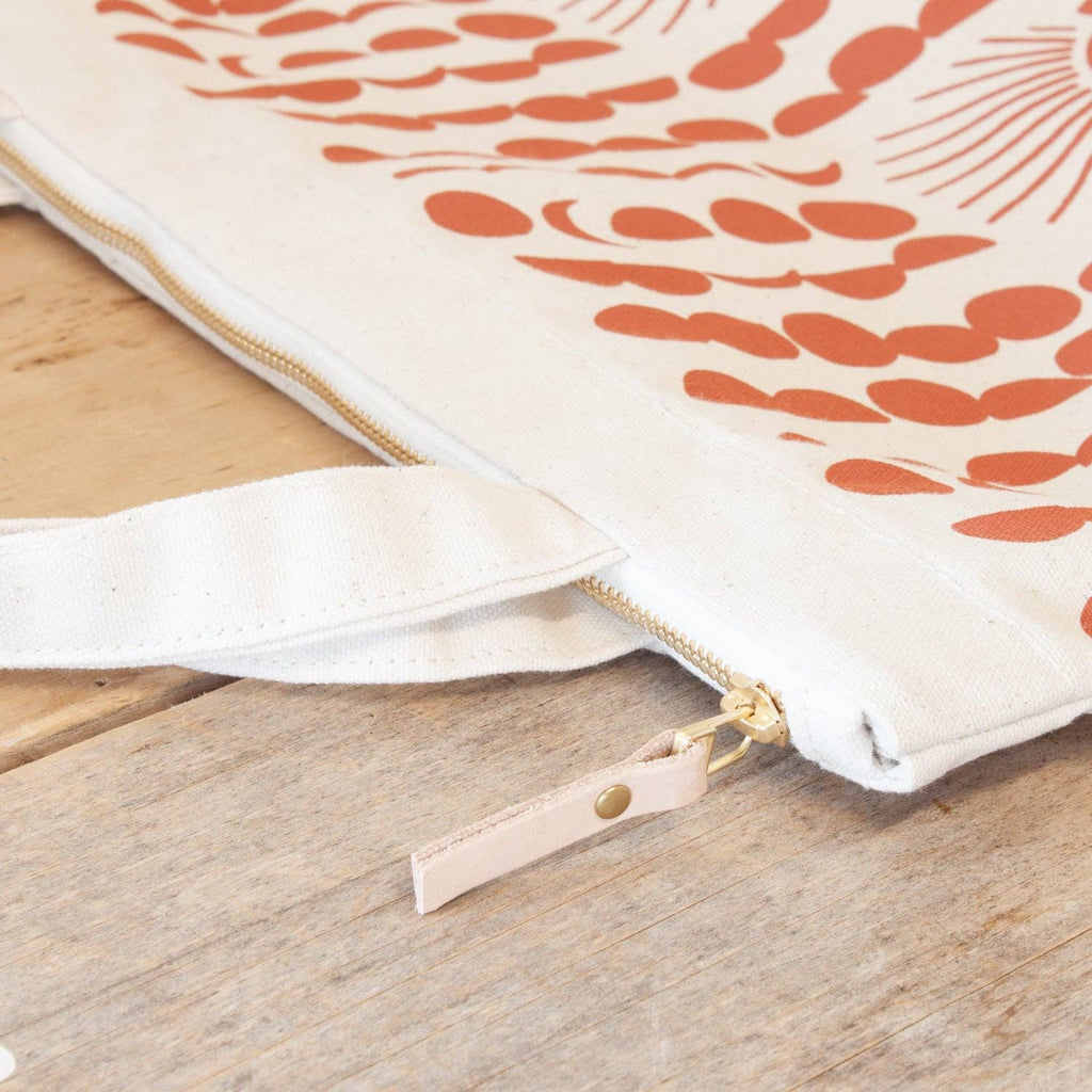 Sun and Moon Carry All Tote Bag in Clay-Betina Roza