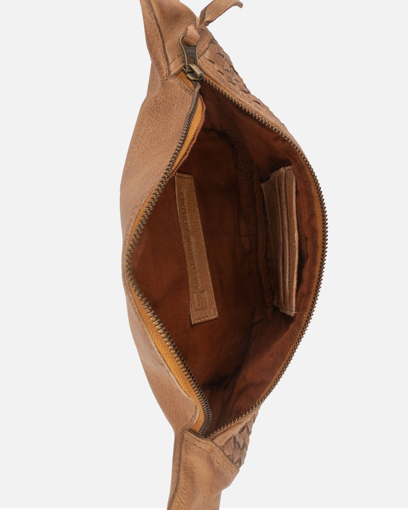 Hanna | Woven Leather Belt Bag-Betina Roza
