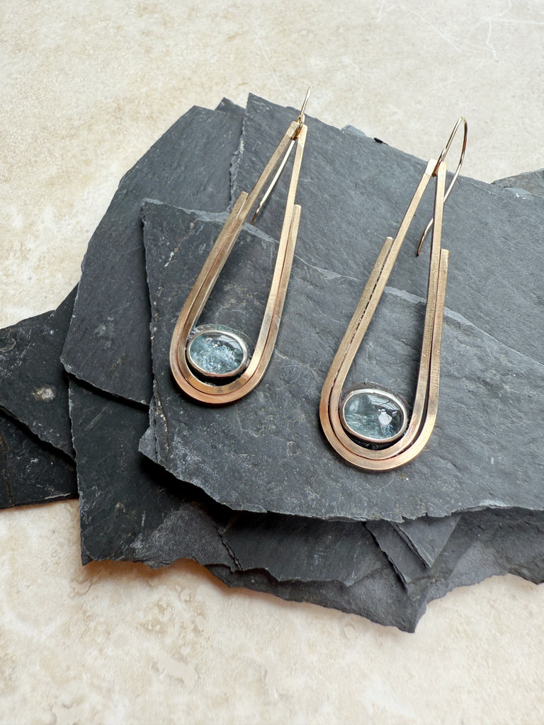 Aquamarine Earrings-Betina Roza