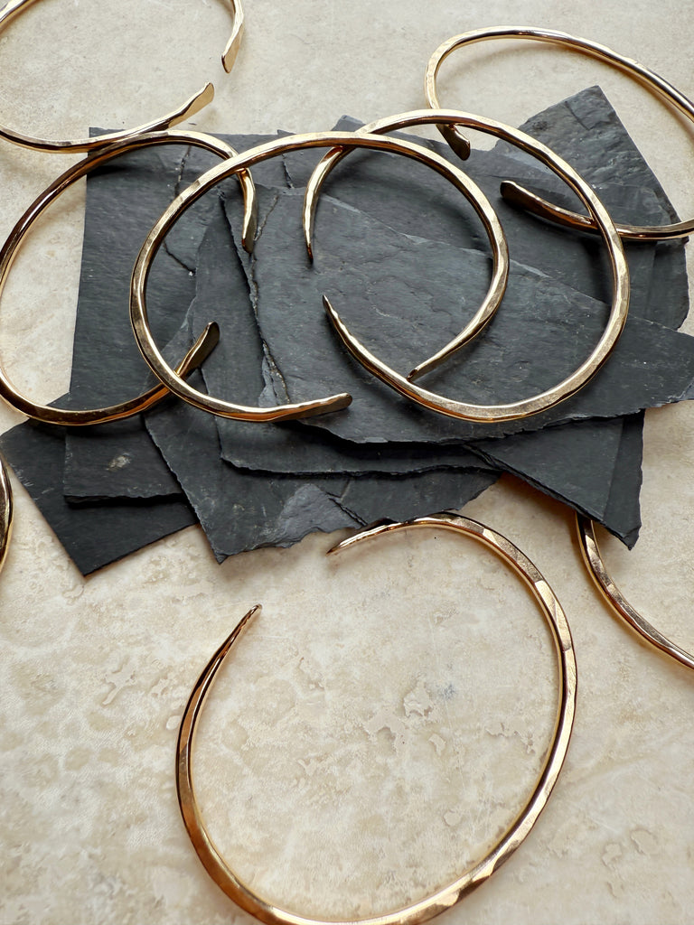 Hammered Cuff Bracelet-Bracelets-Betina Roza