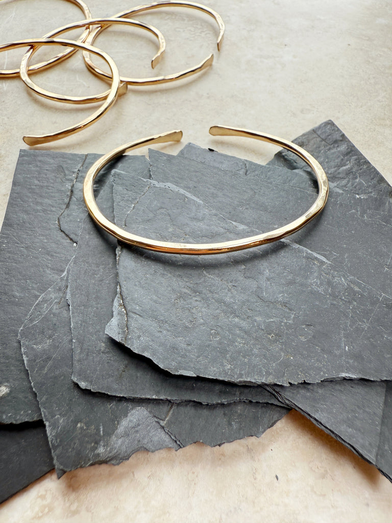 Hammered Cuff Bracelet-Bracelets-Betina Roza