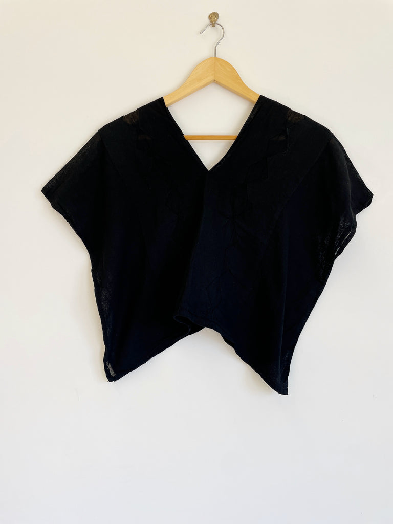 The Oaxaca Diamond Crop Top-Blouse-Betina Roza