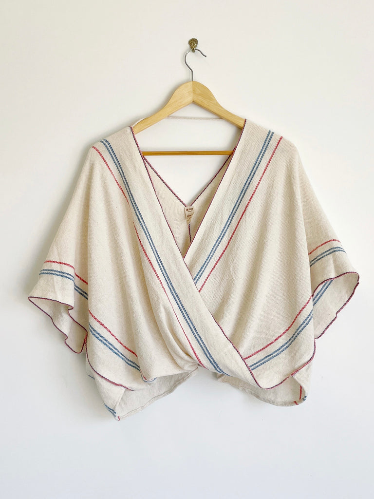 Criss cross Cotton Blouse-Blouse-Betina Roza