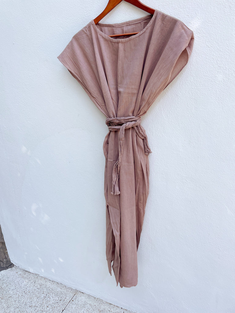 The Oaxaca Belted Pocket Dress-Basket Bag-Betina Roza