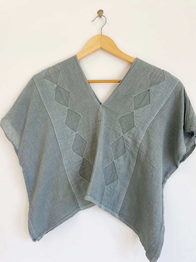 The Oaxaca Diamond Crop Top-Blouse-Betina Roza