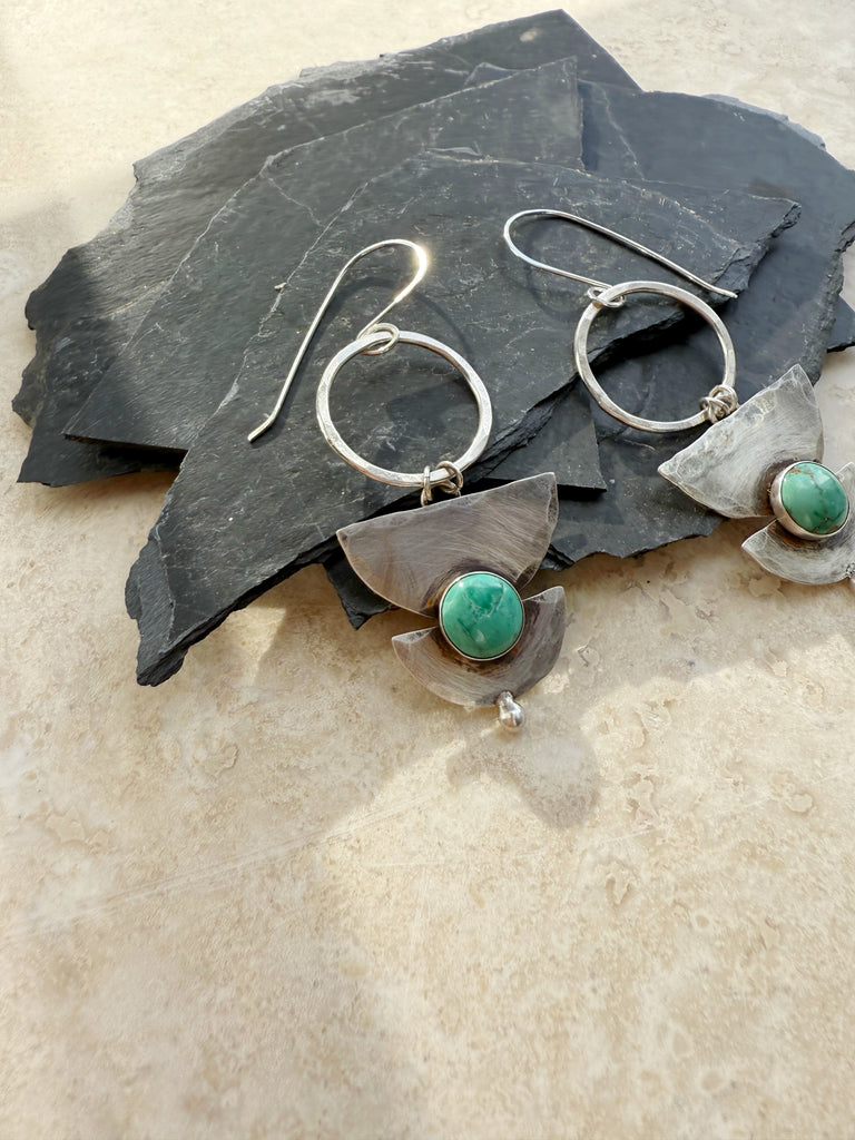 Turquoise Selene Earrings-Betina Roza