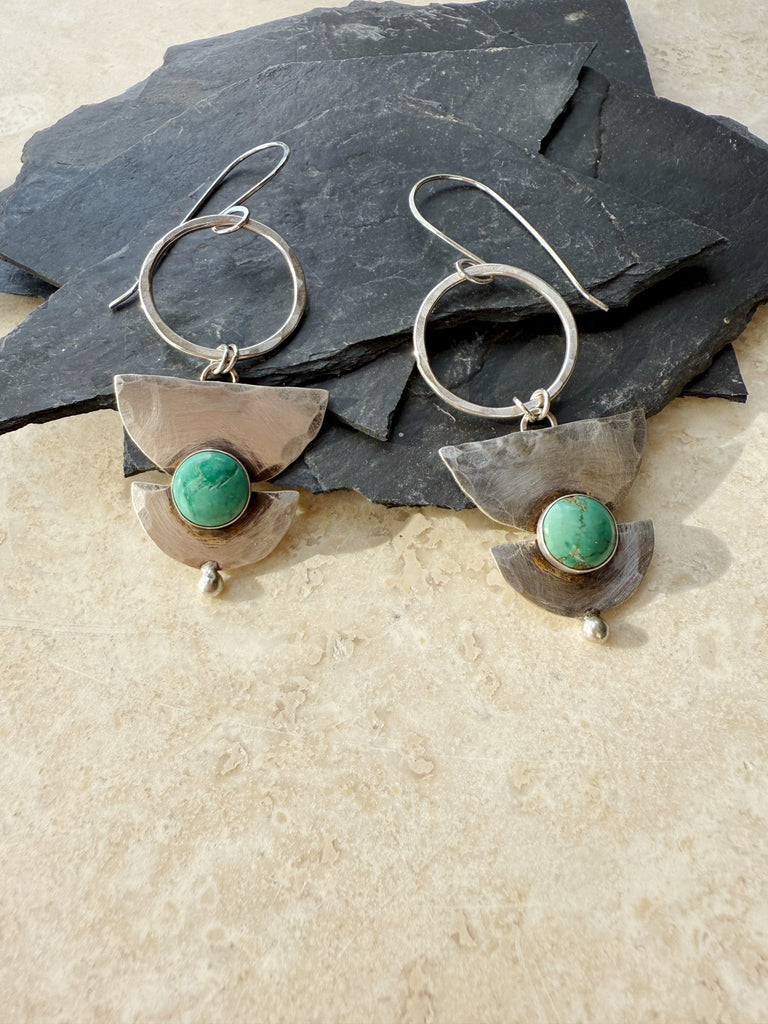 Turquoise Selene Earrings-Betina Roza