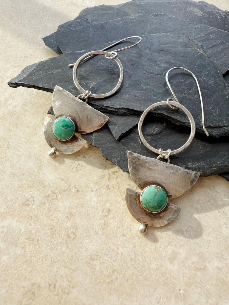 Turquoise Selene Earrings-Betina Roza