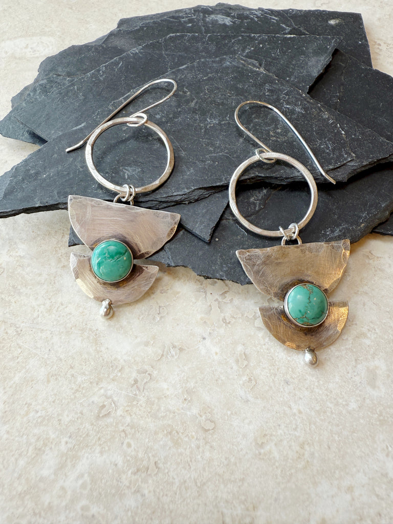 Turquoise Selene Earrings-Betina Roza
