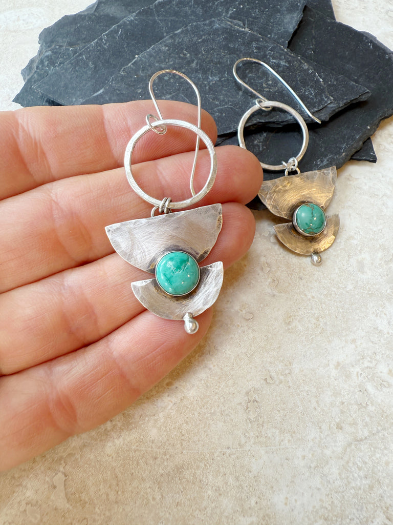 Turquoise Selene Earrings-Betina Roza