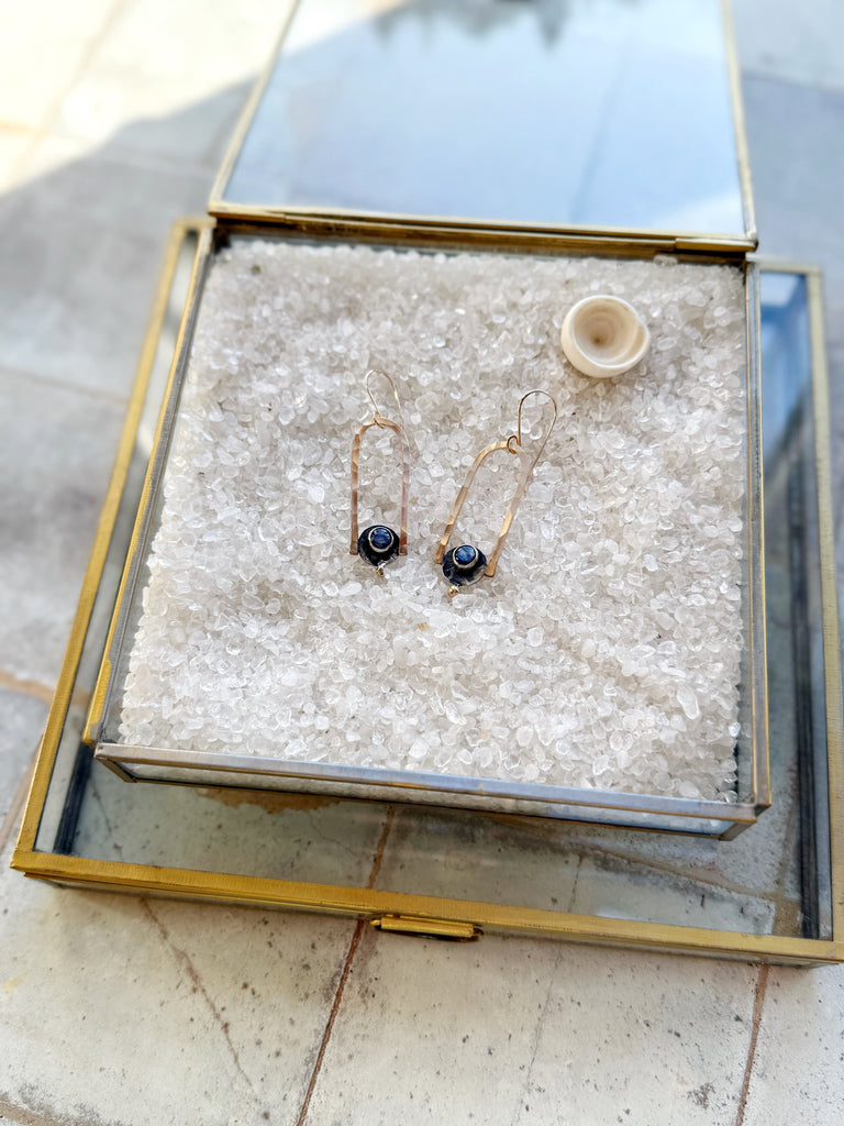 Blue Kyanite Sol Earrings-Betina Roza