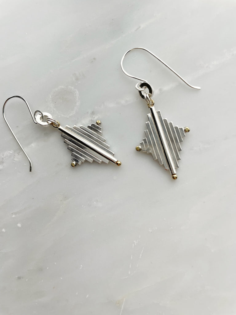 Silver Symmetry Earrings-Earrings-Betina Roza