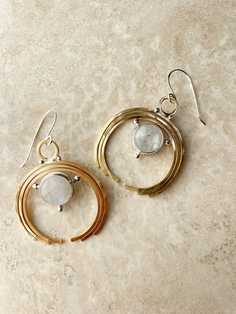 Moonstone Athena Earrings-Earrings-Betina Roza