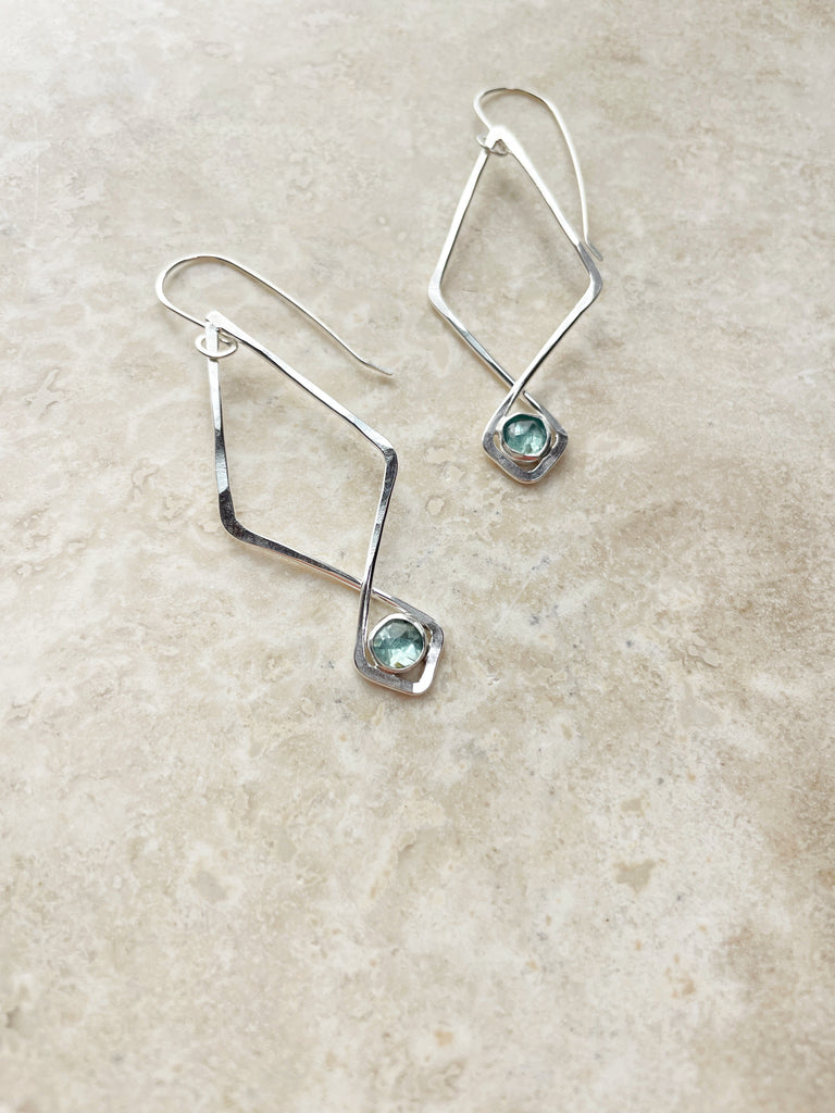 Pallas Earrings//Green Kaynite-Earrings-Betina Roza