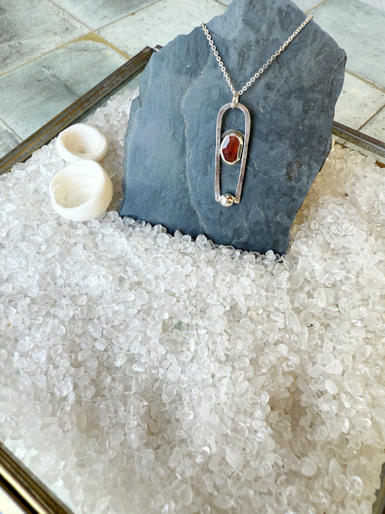 Pink Tourmaline Archway Pendant-Betina Roza