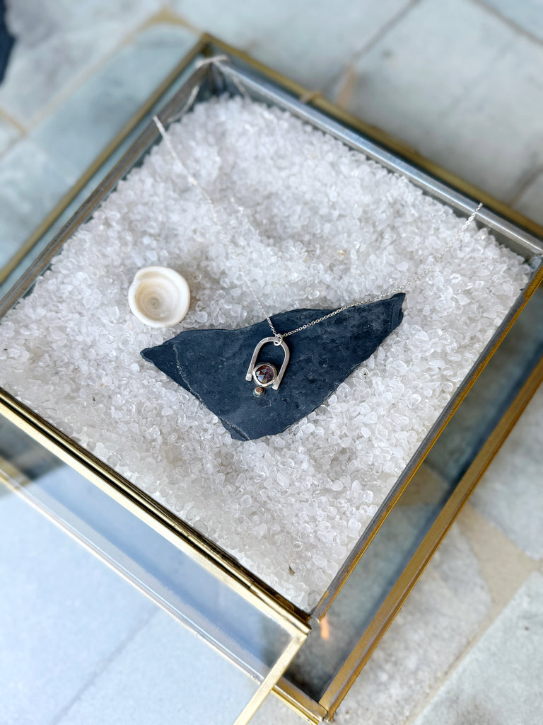 Pink Tourmaline Portal Necklace-Betina Roza