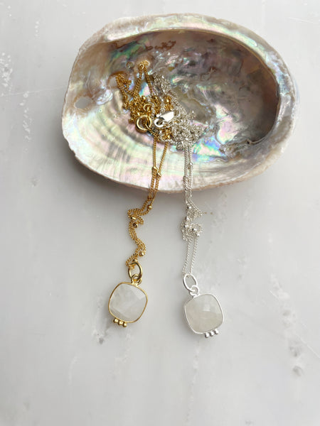 Squared Moonstone Pendant