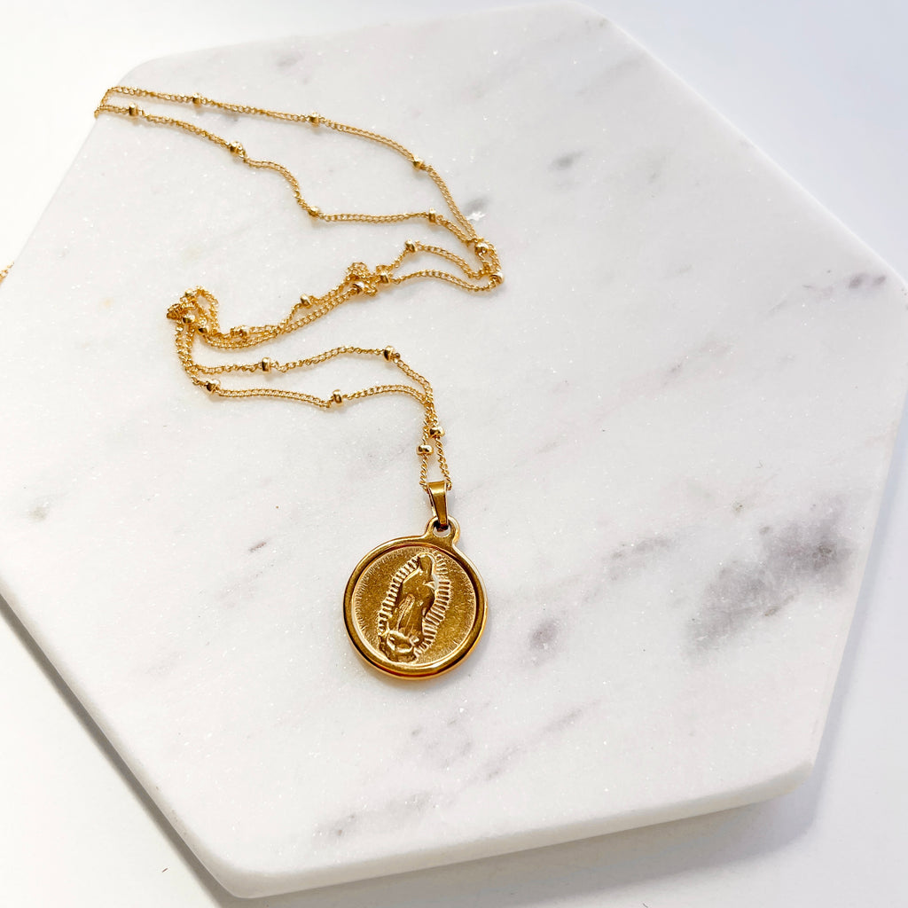 Guadeloupe Gold Coin Necklace-Necklace-Betina Roza