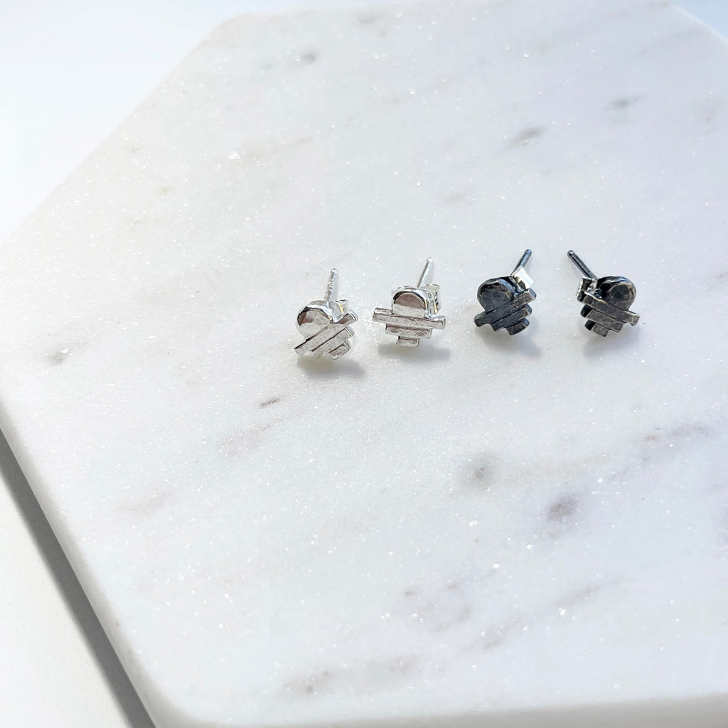 Summer Collection Silver Studs-Earrings-Betina Roza