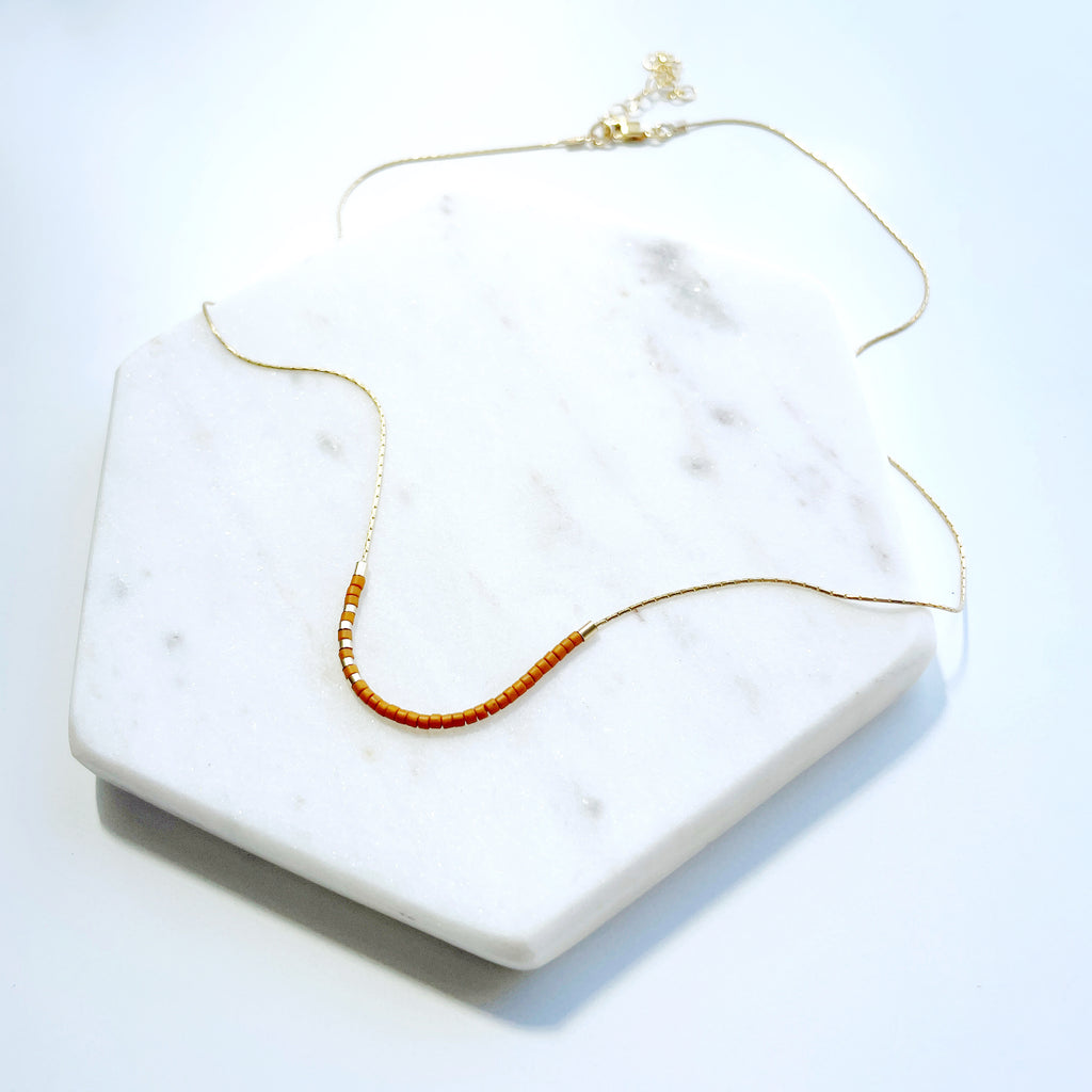 Minimalist Beaded Necklace-Necklace-Betina Roza