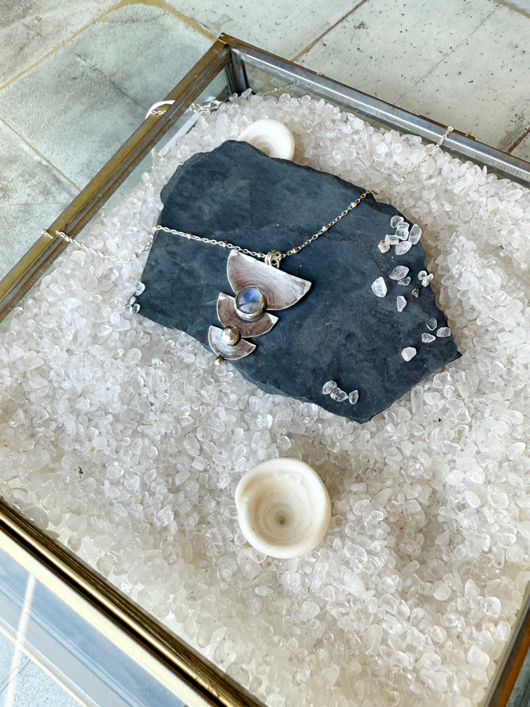 Tripple Goddess Moonstone Pendant-Betina Roza