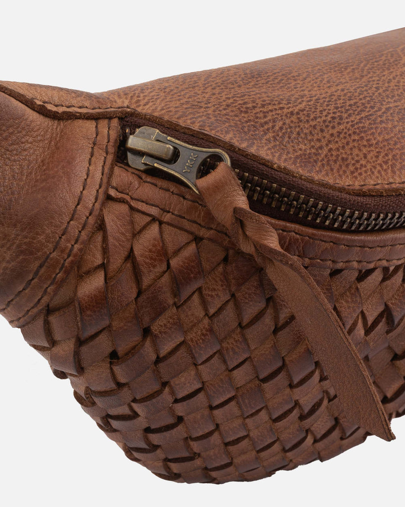 Hanna | Woven Leather Belt Bag-Betina Roza