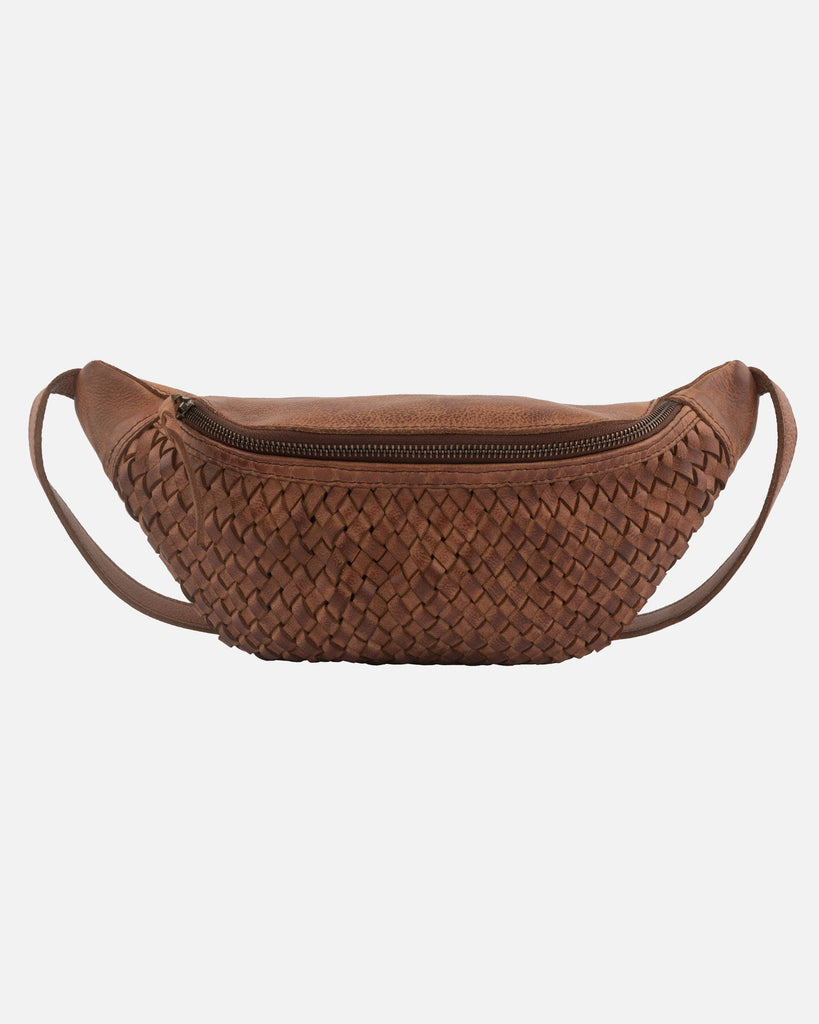 Hanna | Woven Leather Belt Bag-Betina Roza