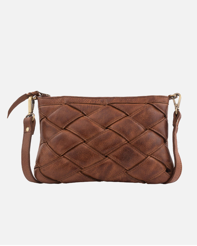 Kelly | Woven Leather Crossbody Bag-Betina Roza