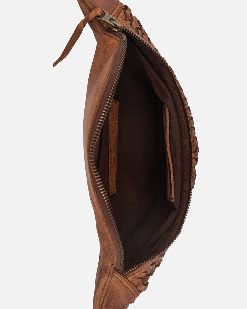 Hanna | Woven Leather Belt Bag-Betina Roza