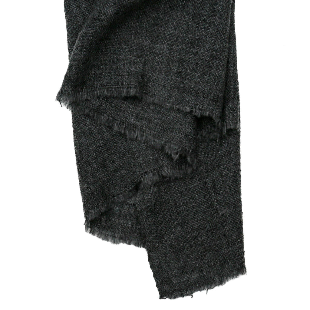 Graphite Dark Gray Oversized 100% Cashmere Scarf-Betina Roza