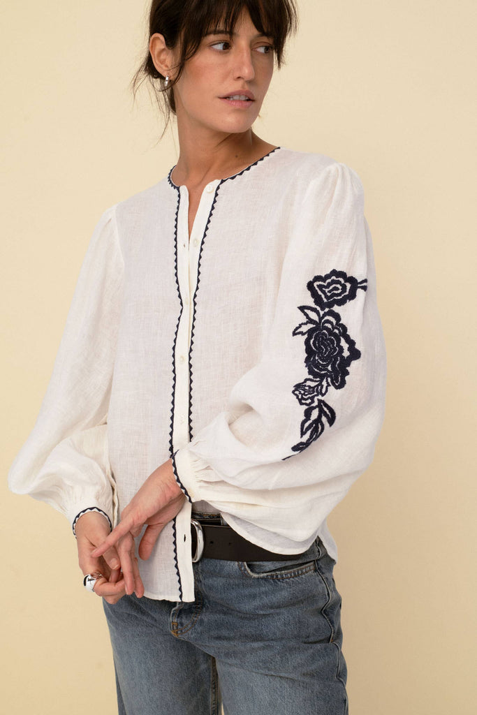 Leonor blouse ecru -Betina Roza