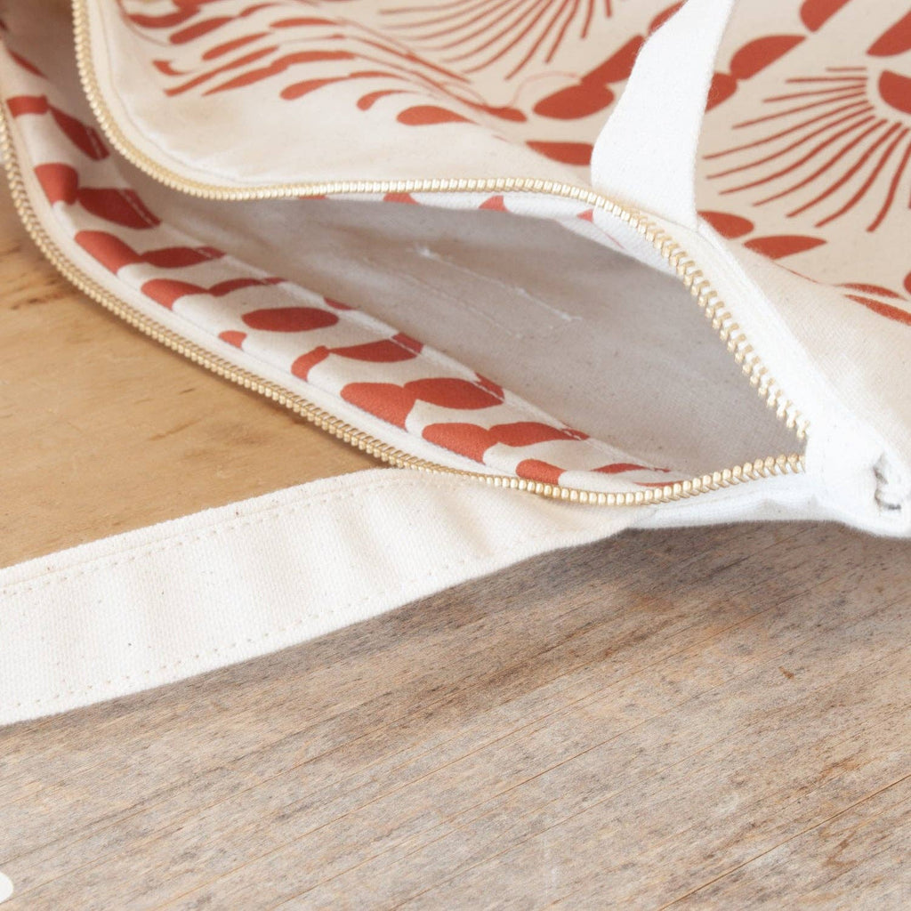 Sun and Moon Carry All Tote Bag in Clay-Betina Roza