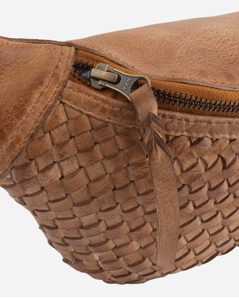 Hanna | Woven Leather Belt Bag-Betina Roza