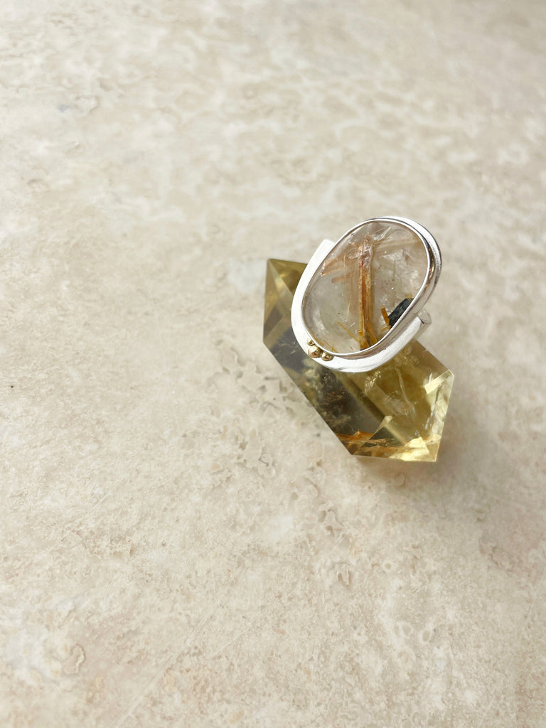 Rutilated Quartz Ring-Ring-Betina Roza