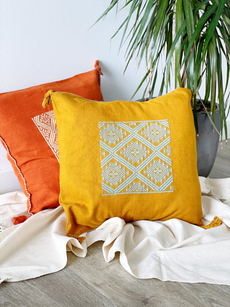 Embroidered Pillow Cover-Pillowcases & Shams-Betina Roza