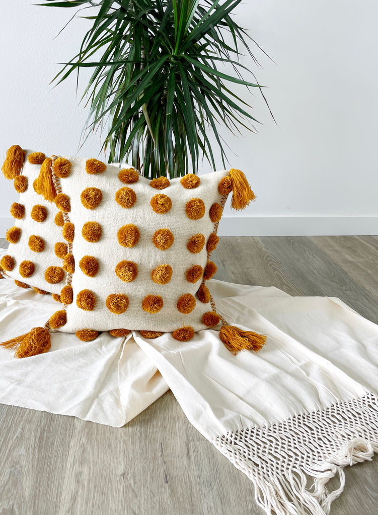 Pom-Pom Pillow Cover-Pillowcases & Shams-Betina Roza