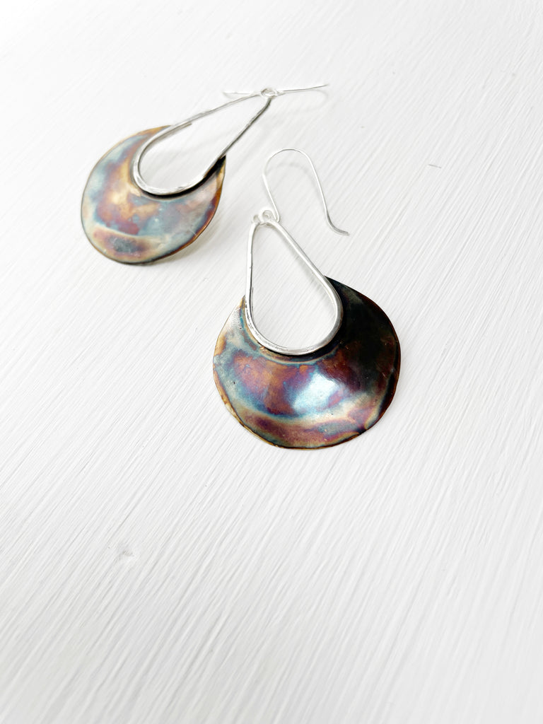 Silver Patina Earrings-Earrings-Betina Roza