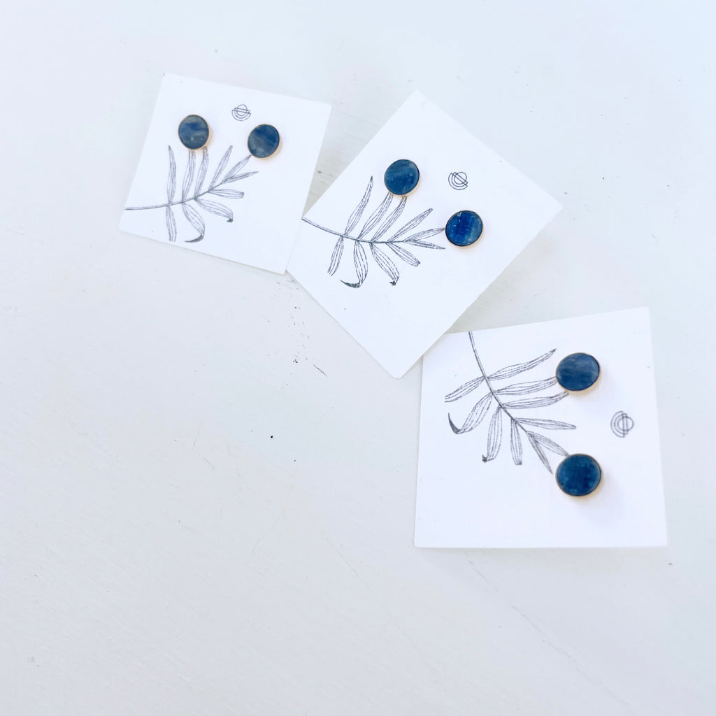 Kyanite Studs-Earrings-Betina Roza