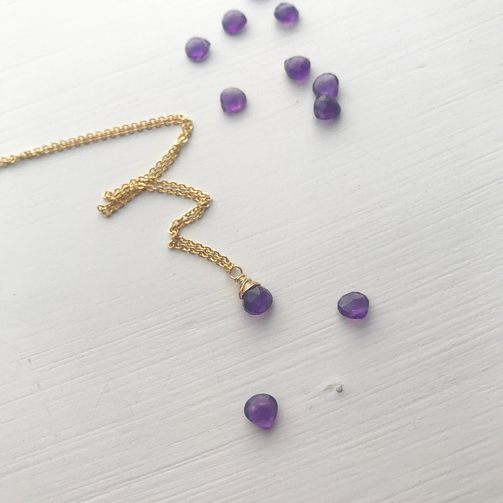 Aquarius Birthstone Necklace-Necklace-Betina Roza