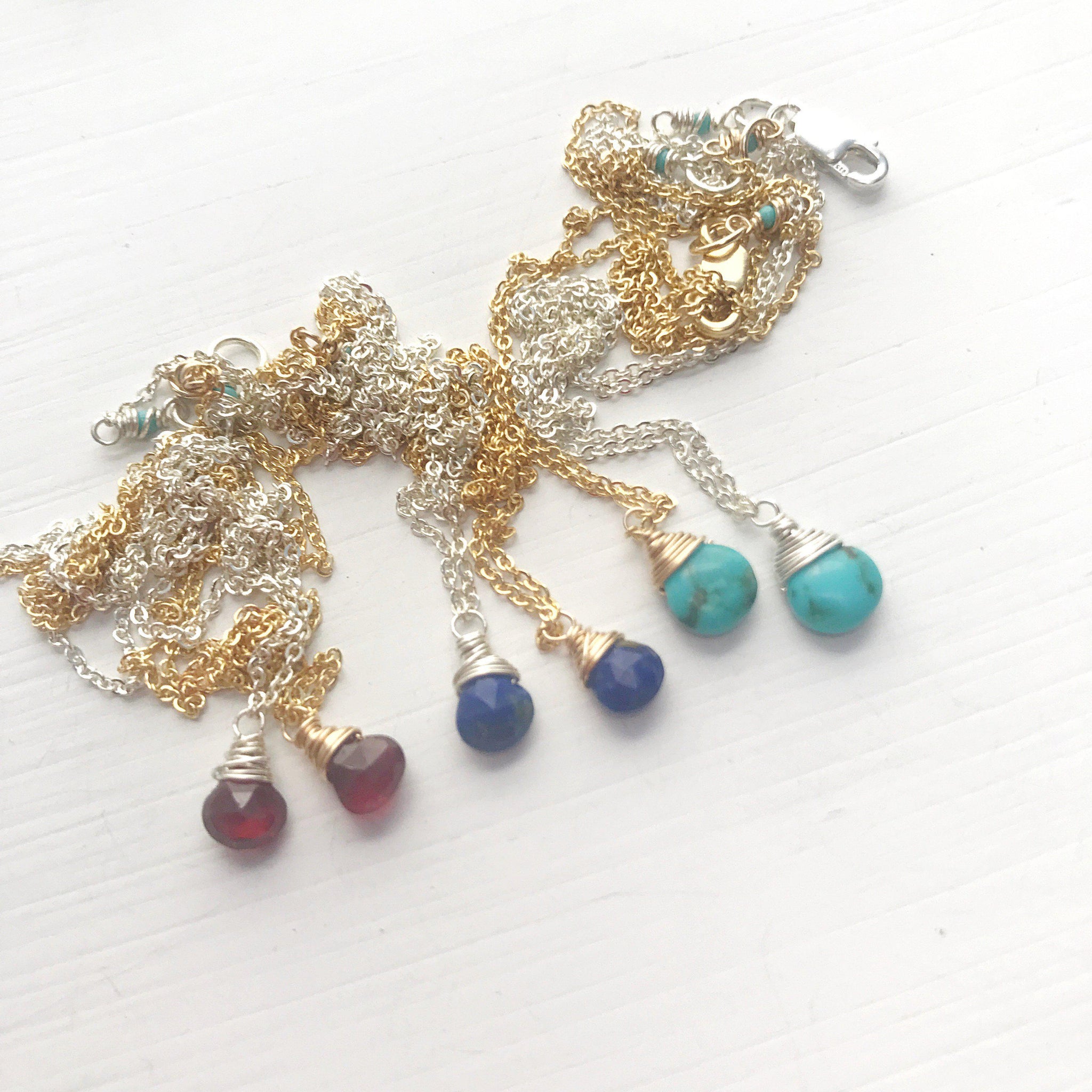 Capricorn birthstone necklace hot sale