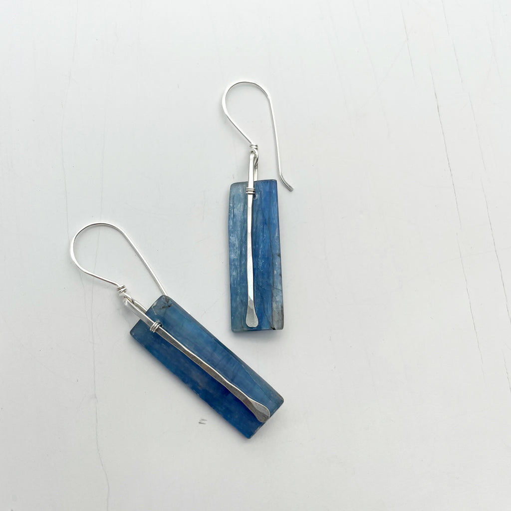 Kyanite Standing Stone Earrings-All Products-Betina Roza