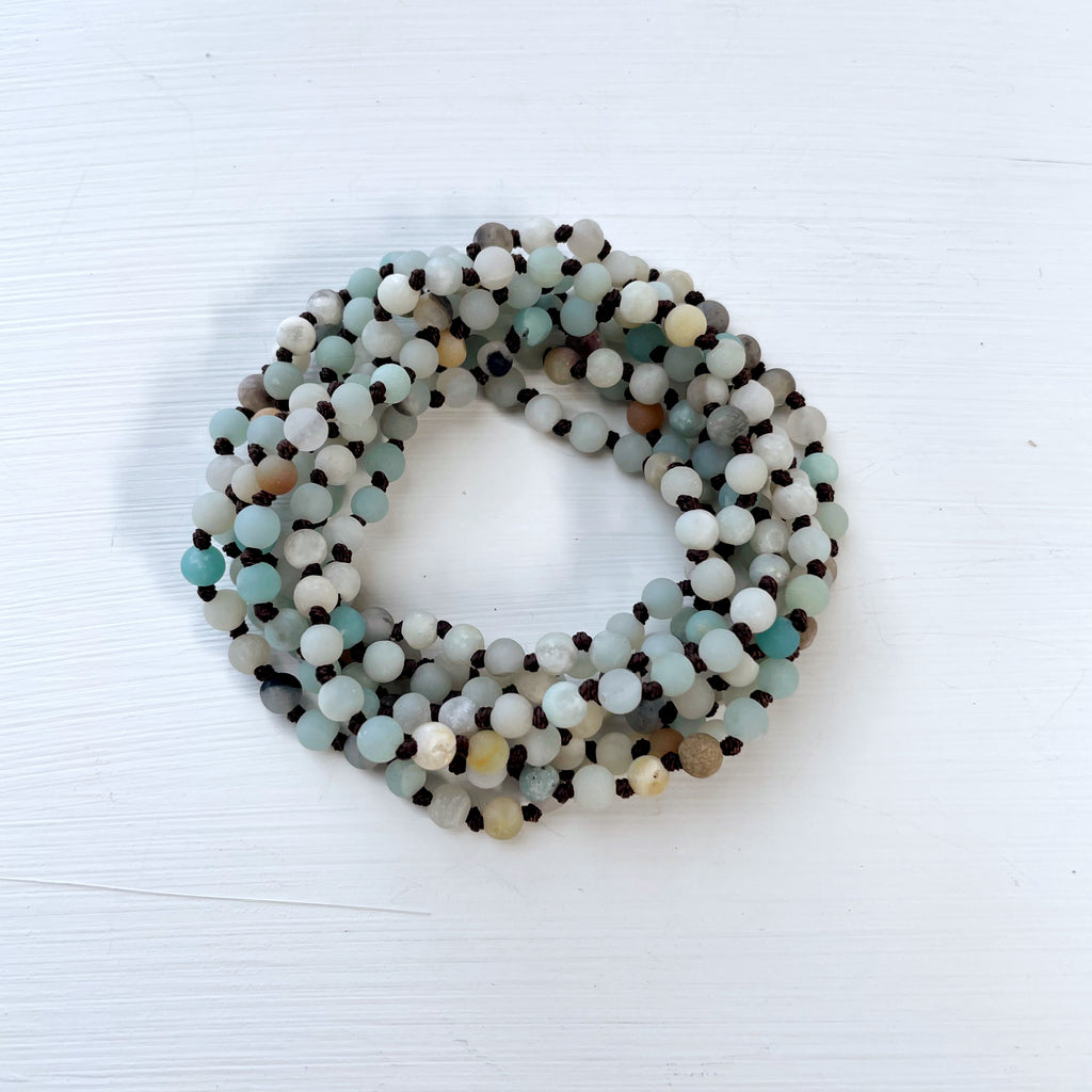 Amazonite Infinity Bracelet/Necklace-Betina Roza