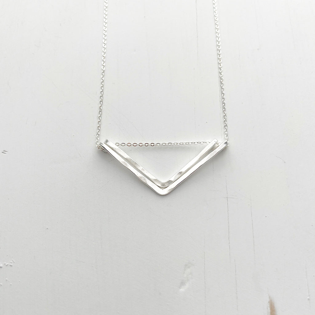 Sosie Hammered Chevron Necklace-All Products-Betina Roza