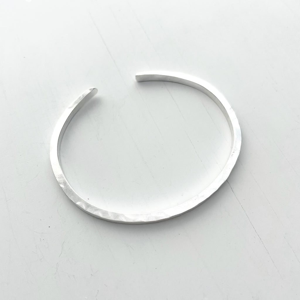 Squared Silver Cuff Bracelet-Bracelet-Betina Roza